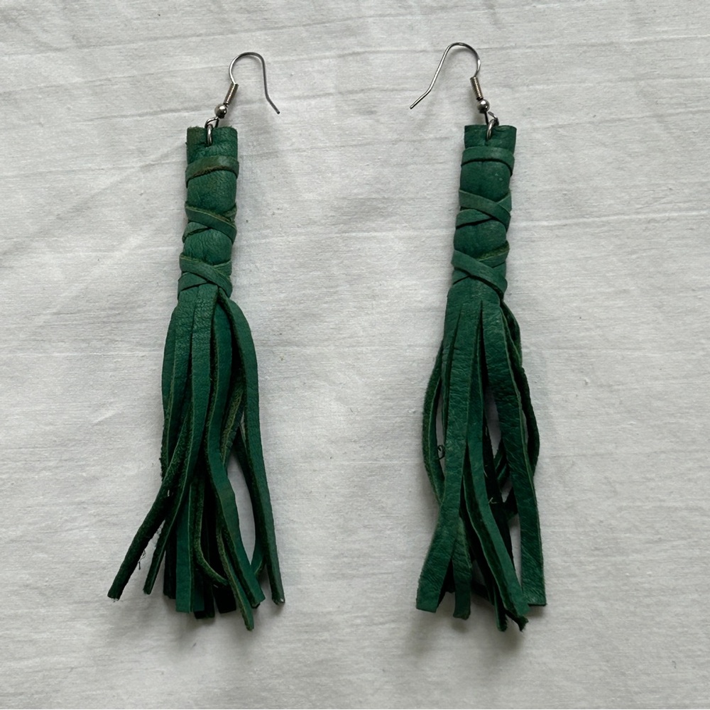 Deerskin Fringe Tassel Earrings